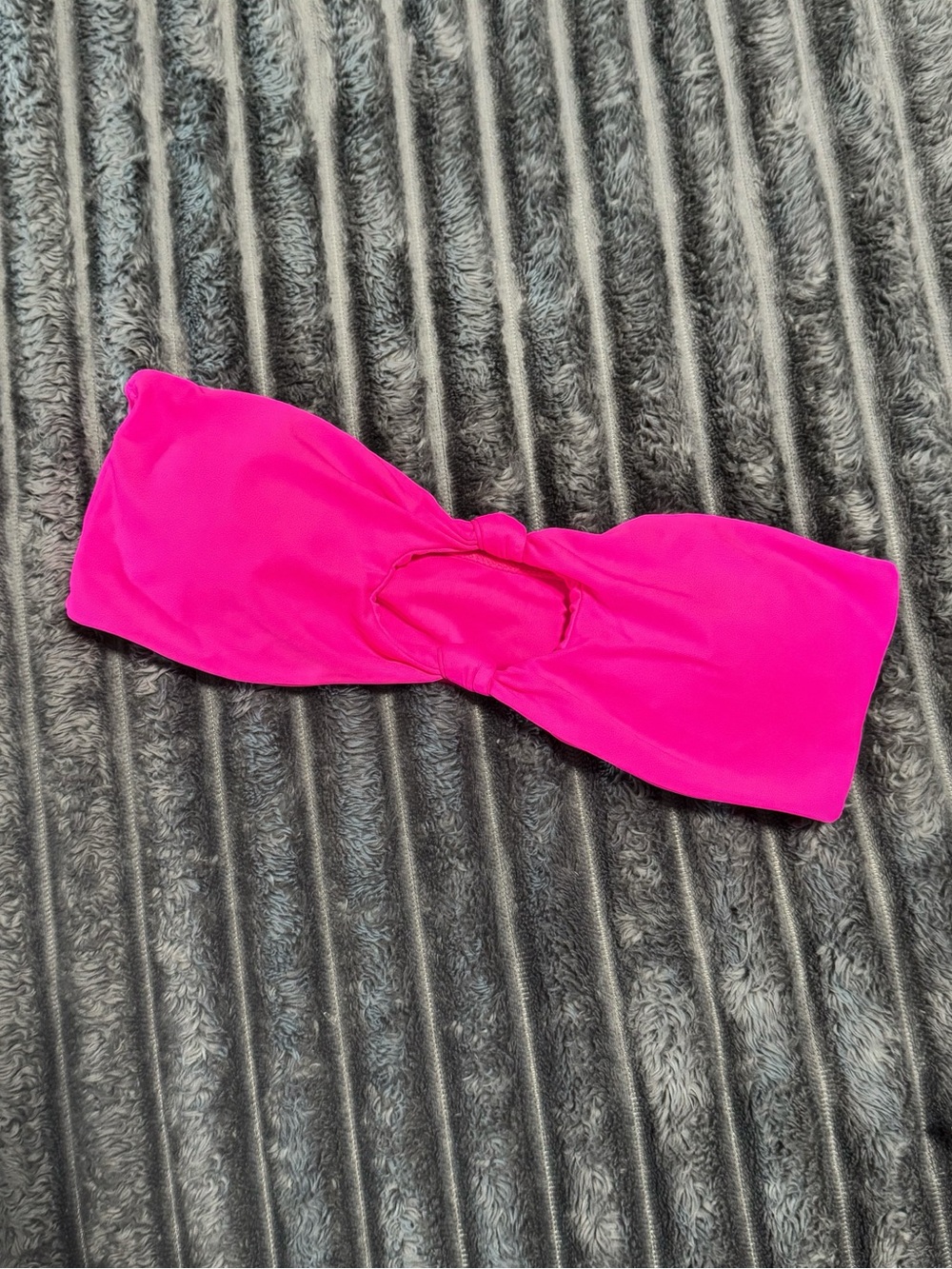Pink Bandeau Bikini Top
